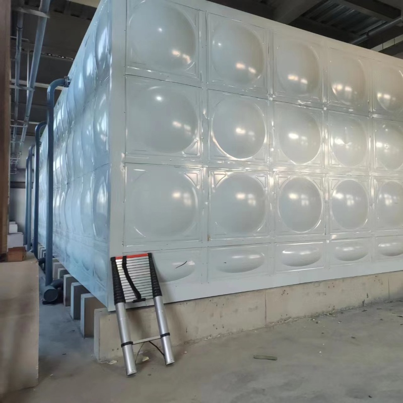 河北唐山曹妃甸熱力公司1080立方熱水箱注水完成，圓滿交工